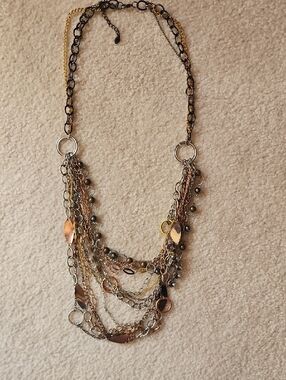 Layered Mixed-Metal Statement Necklace in Gold & Silver